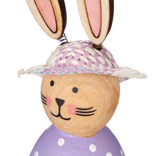 Artículo Decoración de mesa de conejo de Pascua para primavera, conejitos decorativos con sombreros, 7 cm, 9 piezas