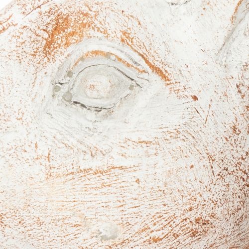 Artículo Conejo sentado conejo decorativo piedra artificial blanco marrón 15,5x8,5x22cm