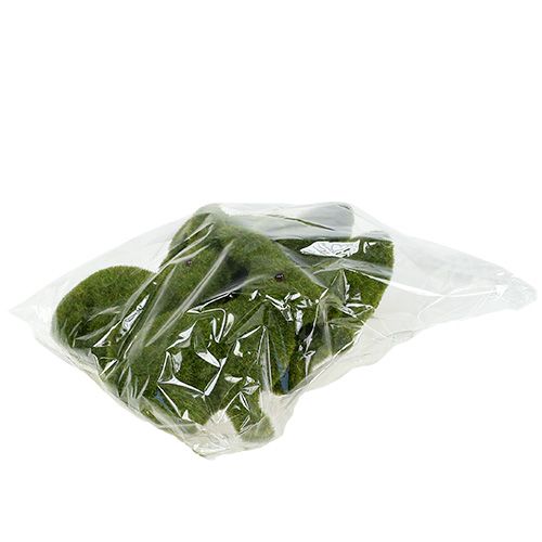 Floristik24 Conejo sentado verde flocado H13,5cm 4pcs