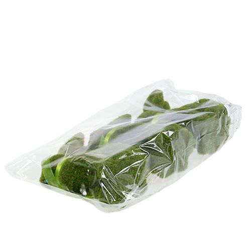 Floristik24 Conejo sentado verde flocado H15cm 3pcs