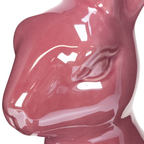 Artículo Figura de conejo de cerámica brillante para decoración de Pascua y primavera 37cm