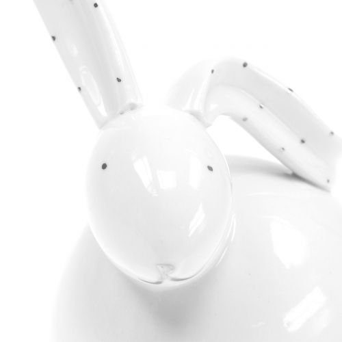 Floristik24 Conejo de ceramica blanco 14cm 2uds