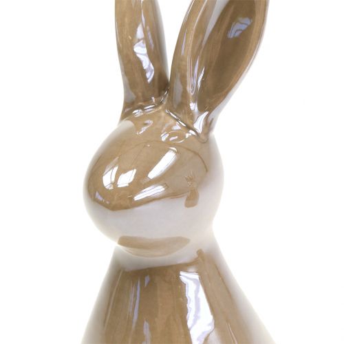 Floristik24 Conejito de Pascua marrón Madreperla 15,5cm 2pcs