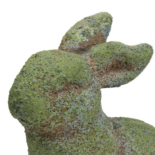 Artículo Figurita de jardín conejo mossed 20cm x 13cm H25cm