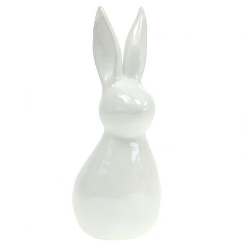 Floristik24 Conejito decorativo nácar blanco 18,5cm