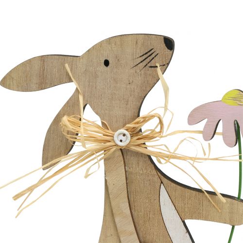 Floristik24 Figura decorativa conejo de madera 27cm - 31cm 2pcs