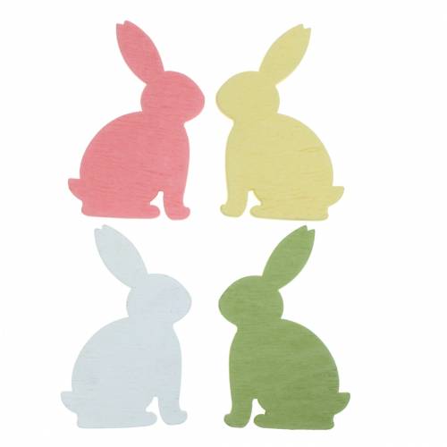 Floristik24 Decoración dispersa Conejito de pascua madera 5.2cm 40pcs