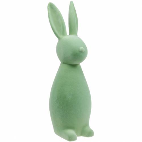 Floristik24 Decoración de Pascua conejito 47cm verde flocado Conejito de Pascua decoración figura Pascua