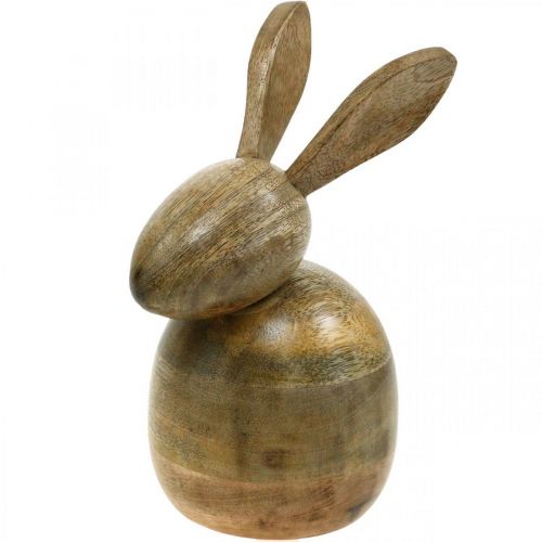 Floristik24 Conejo de madera sentado, conejo decorativo, decoración de madera, Pascua 18cm