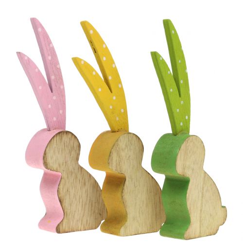 Floristik24 Figura para decorar conejo oreja larga 15cm 6pcs