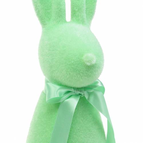 Floristik24 Conejito flocado verde menta A42cm