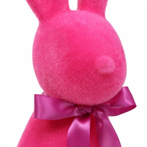 Floristik24 Conejito flocado rosa H42cm