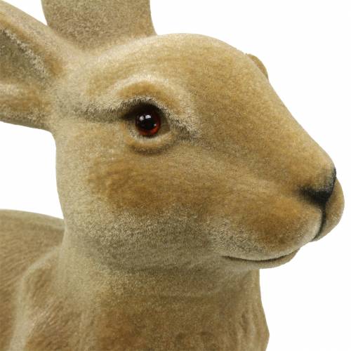 Floristik24 Decoración Pascua conejito flocado marrón Al. 50 cm