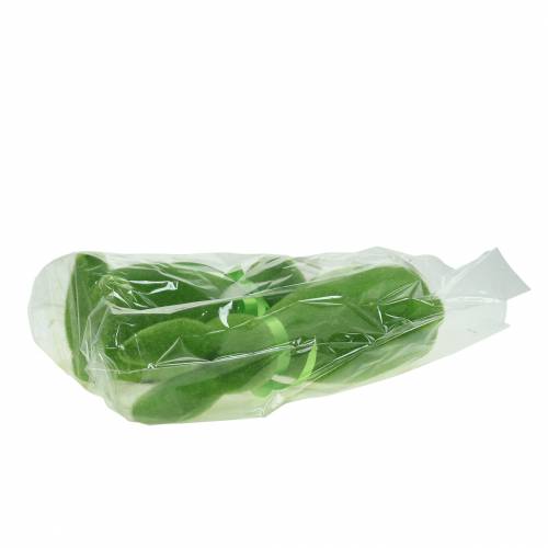 Floristik24 Conejito flocado verde 30cm 2uds