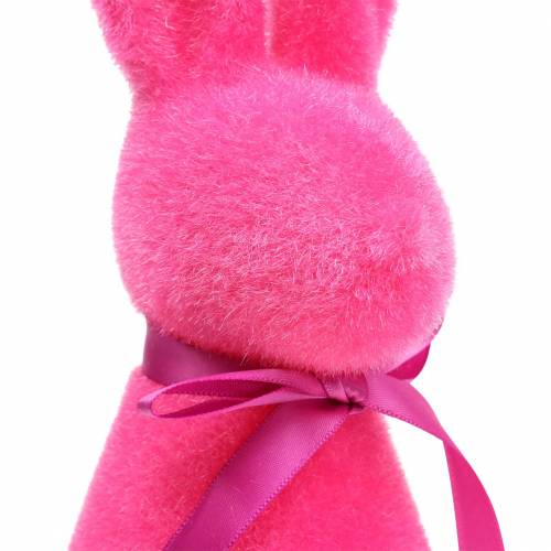 Floristik24 Conejo flocado rosa Al. 30 cm 2 uds.