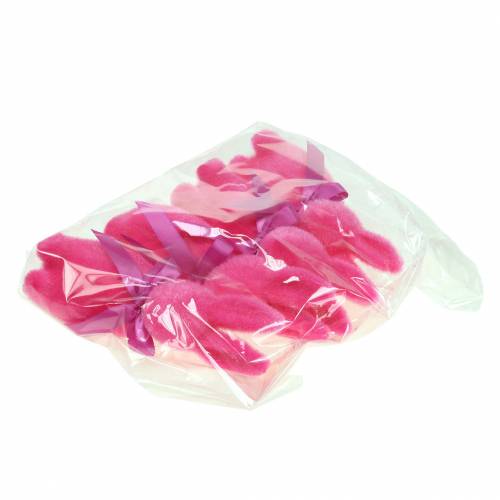Floristik24 Bunny flocado rosa 16cm 4pcs