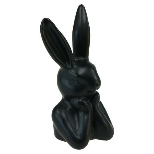 Busto conejo pensando conejo negro 7×6×15cm