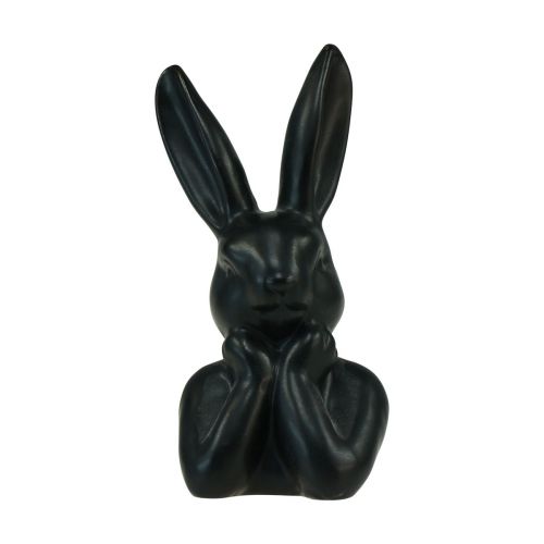 Artículo Busto conejo pensando conejo negro 7×6×15cm