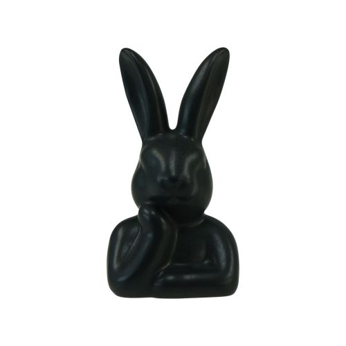 Artículo Conejo pensando busto pequeño conejo negro 6×4×10,5cm