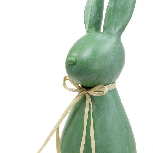 Floristik24 Conejitos de Pascua verde Al.29cm 2uds