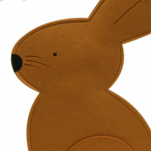 Artículo Conejo decorativo sentado fieltro marrón claro 40cm x 7cm H61cm Decoración de Pascua, escaparate