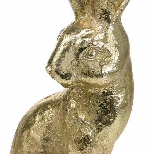 Floristik24 Decoración conejito conejito de pascua grande sentado dorado 22×17×51.5cm