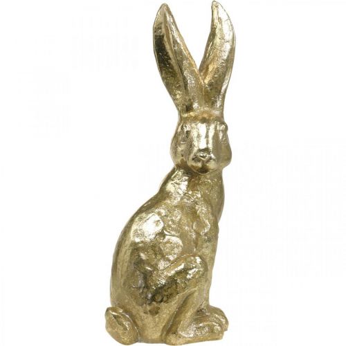 Floristik24 Decoración conejito conejito de pascua grande sentado dorado 22×17×51.5cm