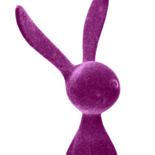 Artículo Conejitos de Pascua de colores flocados Rabbit Edge Sitters (segunda opción), 28 cm, 4 unidades