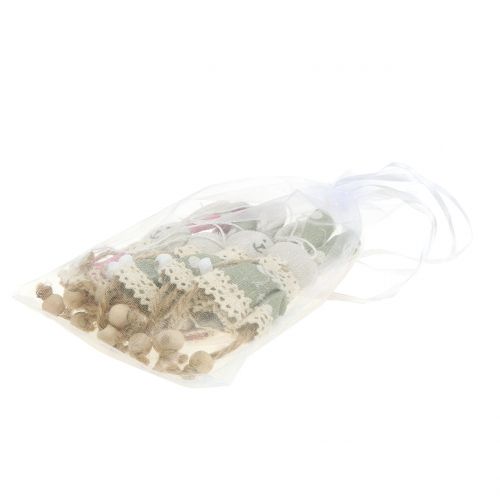 Floristik24 Tela de conejitos para colgar rosa/verde 12cm 6p
