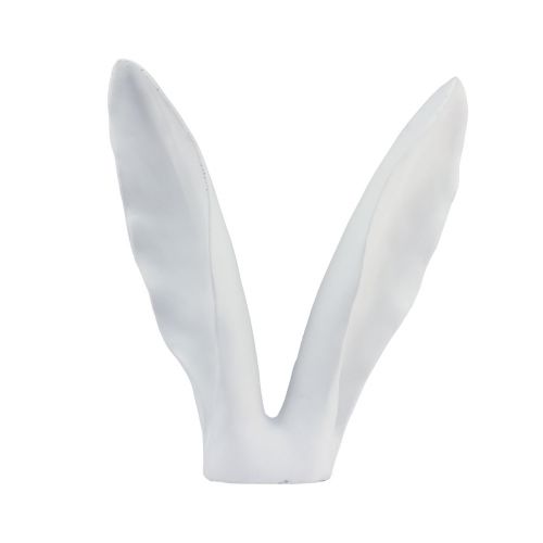 Floristik24 Decoración de conejo decoración de orejas de conejo piedra artificial blanca 24×22×29cm