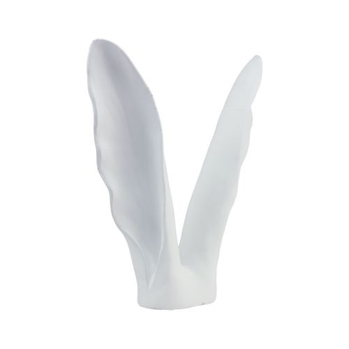Floristik24 Decoración de conejo decoración de orejas de conejo piedra artificial blanca 24×22×29cm
