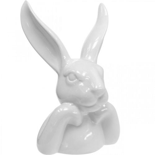 Floristik24 Deco conejo blanco, busto cabeza de conejo, ceramica H21cm