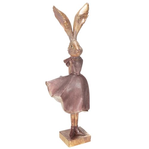 Figura decorativa de conejo con vestido para una elegante decoración de primavera y Pascua, 55 cm