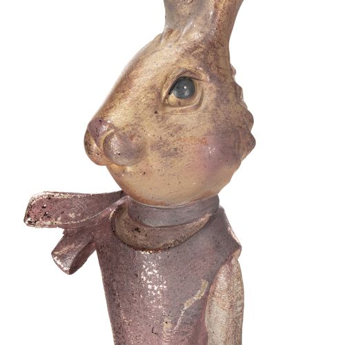 Artículo Figura decorativa de conejo con vestido para una elegante decoración de primavera y Pascua, 55 cm