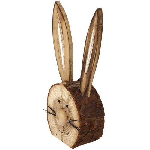 Floristik24 Cabeza de conejo de madera natural 11cm - 12cm 6pcs