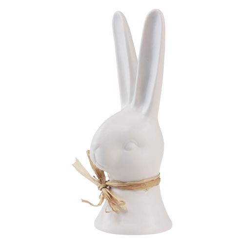 Floristik24 Decoración cabeza de conejo conejito de Pascua conejo blanco cerámica 17cm
