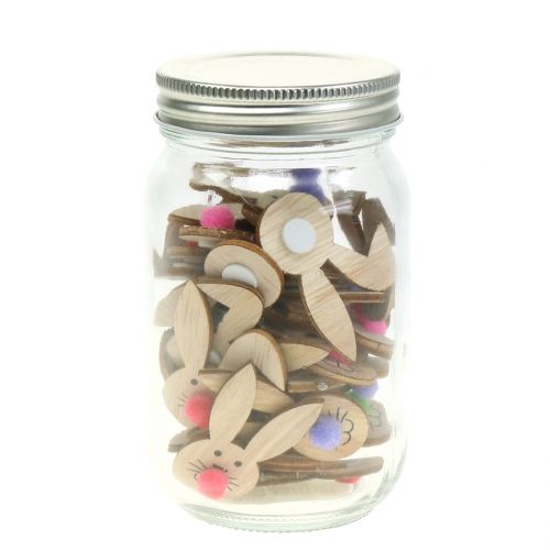 Floristik24 Conejitos de pascua madera en vaso 36uds