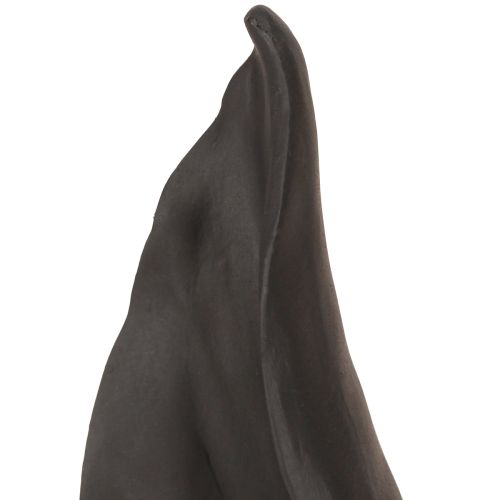 Floristik24 Decoración de orejas de conejo Conejo de Pascua en color negro 20 cm x 7,5 cm x 29 cm