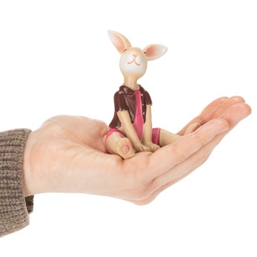 Artículo Juego de 4 figuras de conejo de Pascua, bonita decoración de mesa para Pascua y primavera, 9 cm