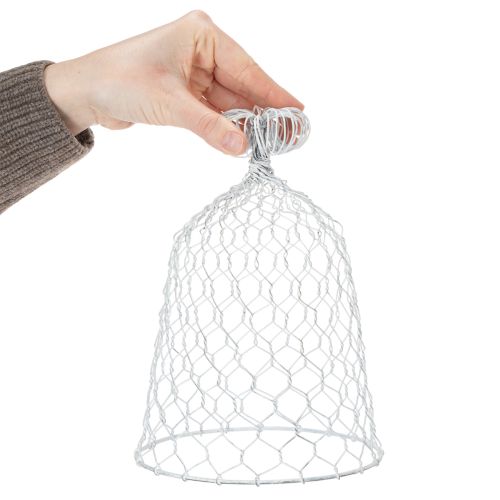 Artículo Campana de alambre vintage para decoración de mesa de estilo rústico, 23 cm