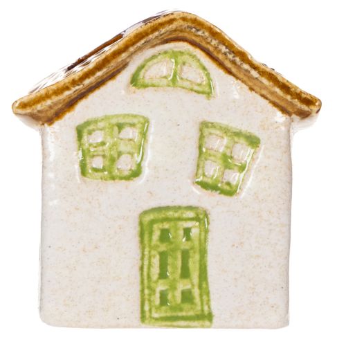 Artículo Casita de cerámica para plantar, estilo rústico para un ambiente acogedor, 11cm