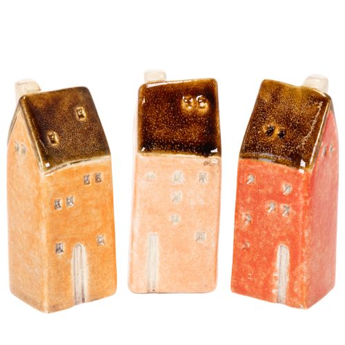 Miniatura decorativa de casa de cerámica para alféizar de ventana, 10 cm, 3 piezas comprar | Floristik24.es