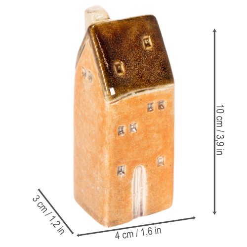 Miniatura decorativa de casa de cerámica para alféizar de ventana, 10 cm, 3 piezas | Floristik24.es