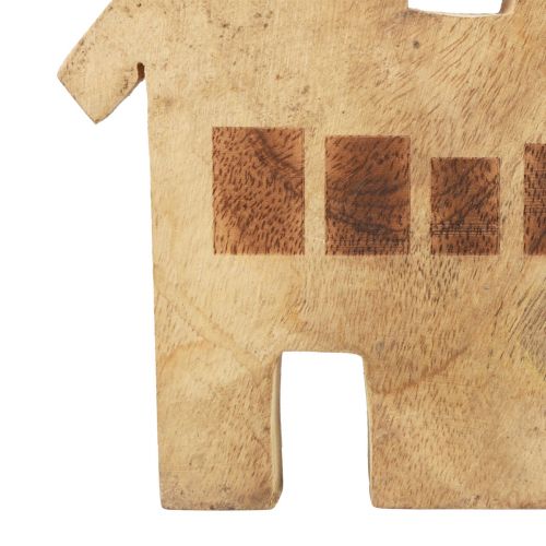 Artículo Casa decorativa madera decoración portavelas negro 16,5×3,5cm×22cm