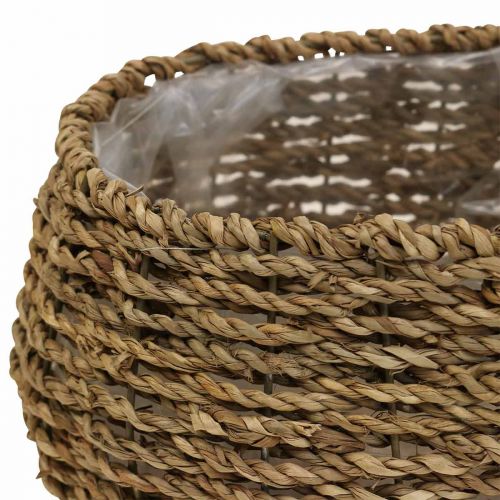 Artículo Cesta para plantas con asa, cesta para flores, L23/35cm, juego de 2