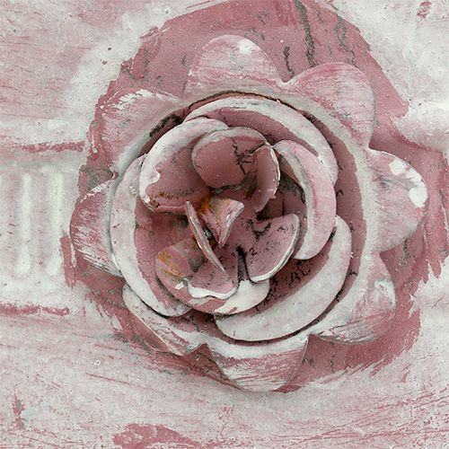 Artículo Asa olla rosa lavada con rosa Ø22cm H13,5cm