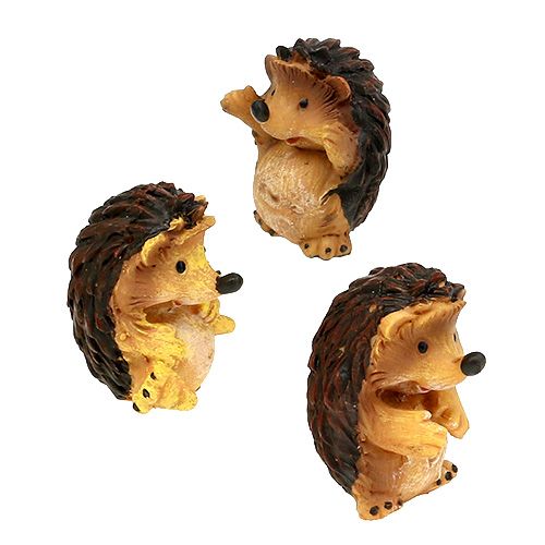 Floristik24 Decoración de otoño erizo mix 6cm marrón 6pcs