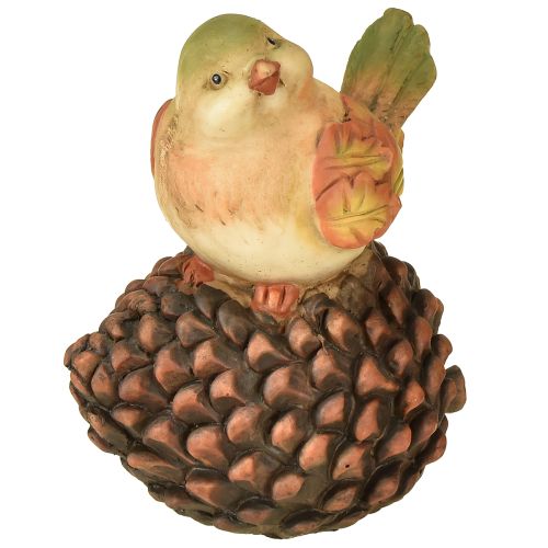 Floristik24 Decoración de otoño, decoración de pájaros, cono de pájaro, figura de otoño, altura 19 cm