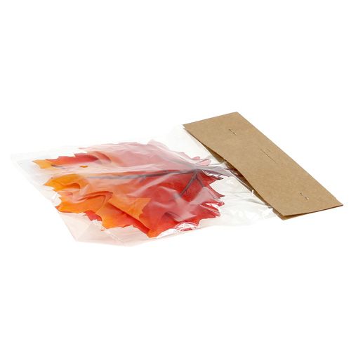 Floristik24 Decoración de otoño Maple Leaf naranja-rojo 13cm 12pcs