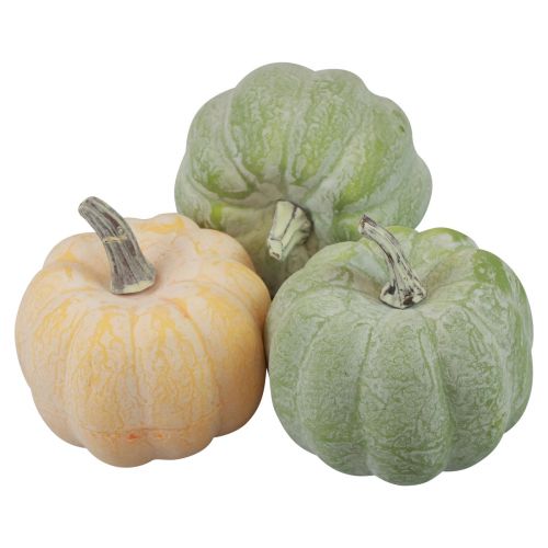 Artículo Calabazas de decoración otoñal blanqueadas naranja, verde 7,5 cm 6 piezas